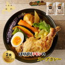 【ふるさと納税】【ナン付き！】 パリパリチキンのスープカレー 2食 セット クレイジースパイス CRAZY SPICE チキンカレー レトルト お手頃 冷凍 スープカレー プレーンナン スパイス チキンカレー 鶏肉 札幌の人気店 北海道 余市町 送料無料