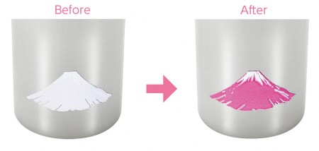 EJK-351 感温タンブラー440ml 赤富士