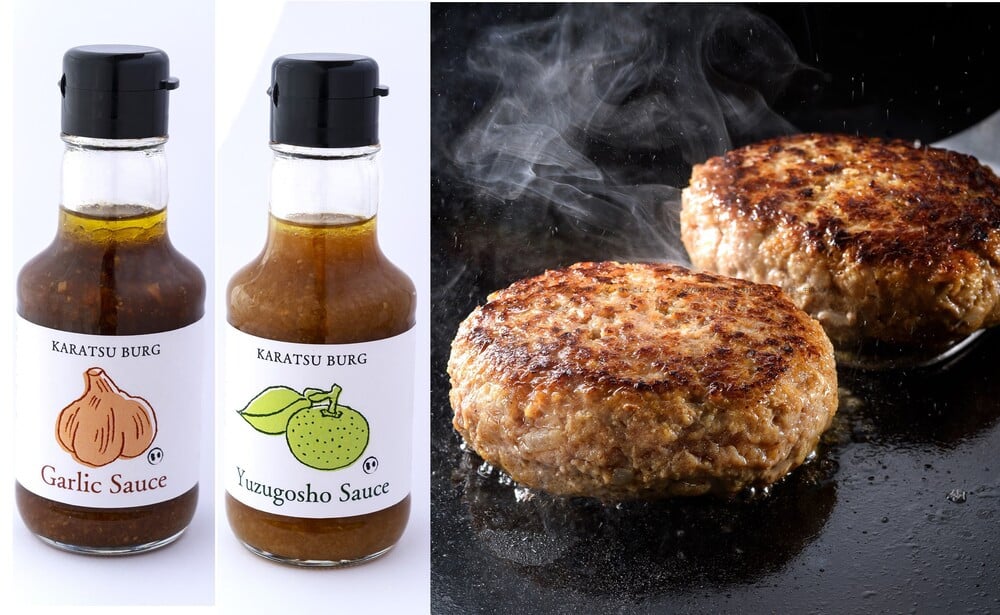 返礼品はハンバーグと柚子胡椒ソース＋ガーリックソースのみです。