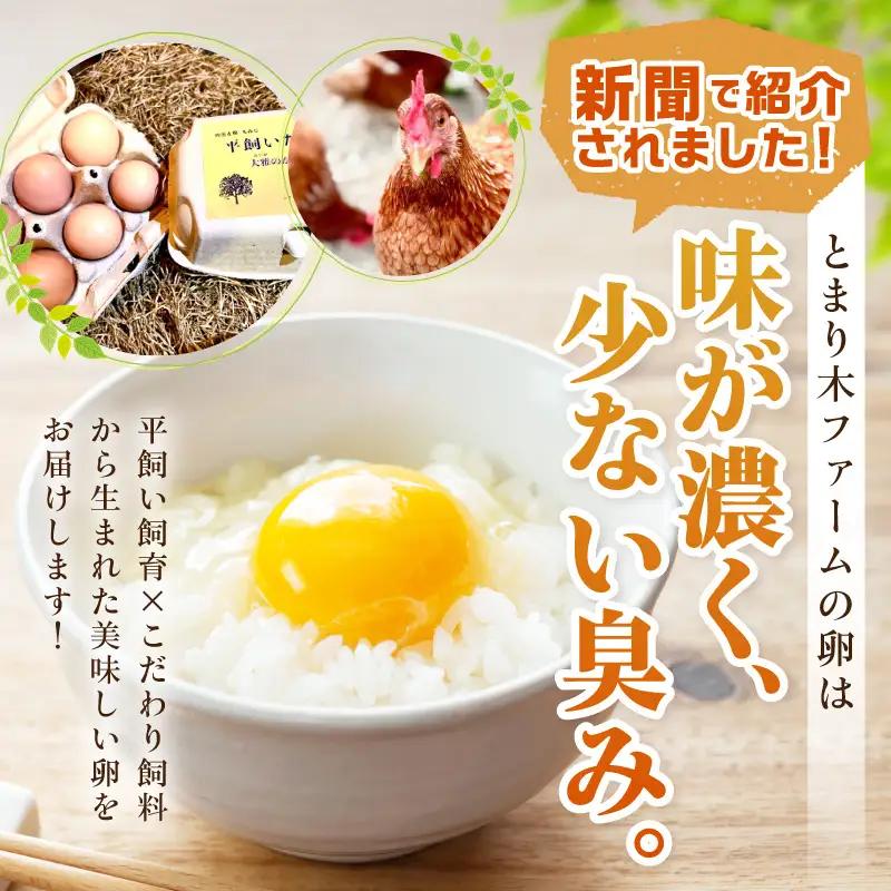 とまり木ファームの平飼い卵（6個入×5パック）【124D-002】