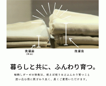 三河産　綿100％和晒し120本ガーゼ掛けふとんカバー_ももいろ【G0495】