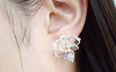 ネックレス・ピアスセット iriser ミズアオイ | ネックレス・ピアス