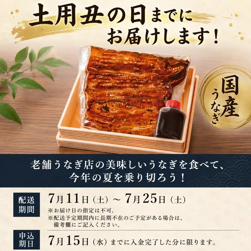 【土用丑の日までにお届け】 三島うなぎ蒲焼き 4尾