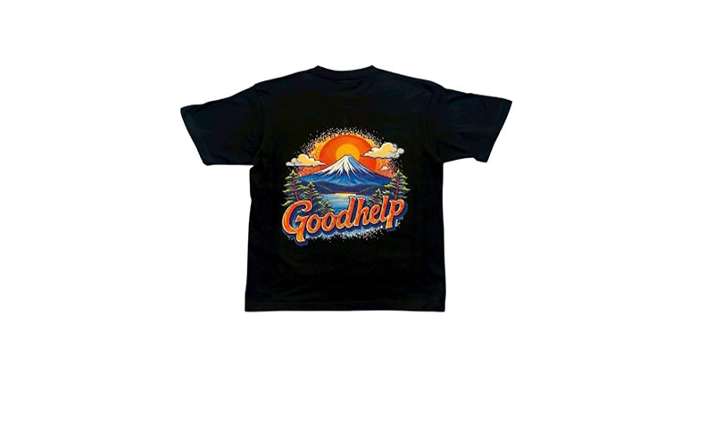 
            シャツ GOODHELP　Mt　Fuji　T-shirt　black Tシャツ ロンT 富士山 寒川町
          