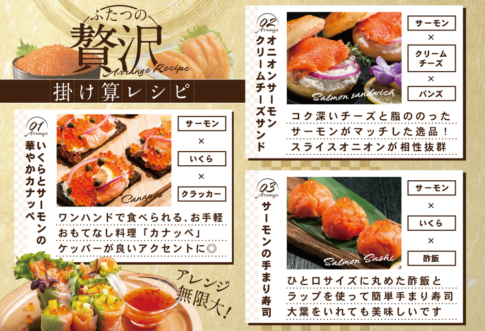 サーモン ･ いくら 海鮮セット 刺身用サーモン 250g + 北海道産醤油いくら250g【BT000KBNQ】_イメージ4