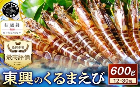【先行予約】【宅配BOX不可】東興のくるまえび600g入【1月～2月上旬発送】( くるまえび 東興のくるまえび 車海老 海老 エビ )【C2-041-01M】