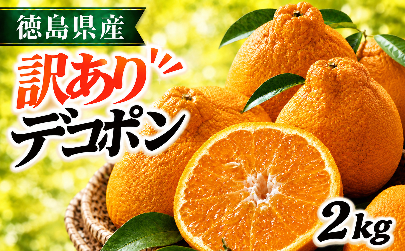 デコポン 訳あり 2kg 柑橘 フルーツ 旬 でこぽん 濃厚 甘い 厳選 国産 徳島県 【2月上旬より順次発送】