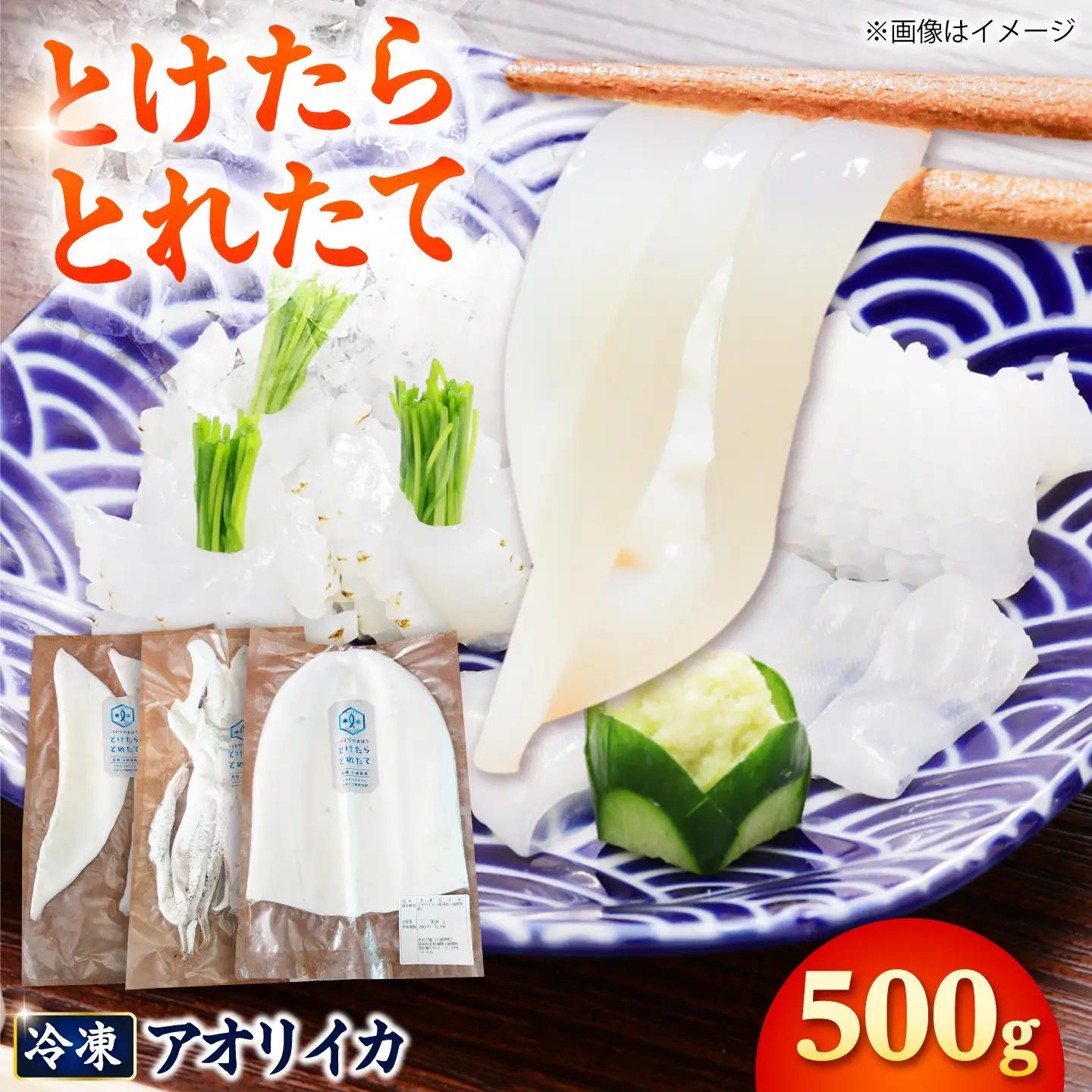 【とけたらとれたて】 アオリイカ （下処理・瞬間冷凍済み）1杯（500g以上）小分け 長崎県 小値賀町[DBY012]