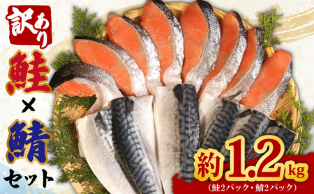 訳あり 鮭鯖セット 1.2kg 鮭 鯖