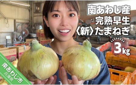【別所冷蔵】南あわじ産 完熟早生新たまねぎ　3kg　◆配送5月上旬～