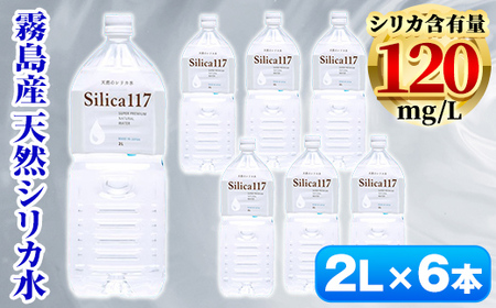 K-134-A Silica117（2L×6本)【シャディ】霧島市 水 シリカ シリカ水 シリカウォーター ミネラルウォーター ミネラル成分 飲料水 天然水 軟水 温泉水 ペットボトル