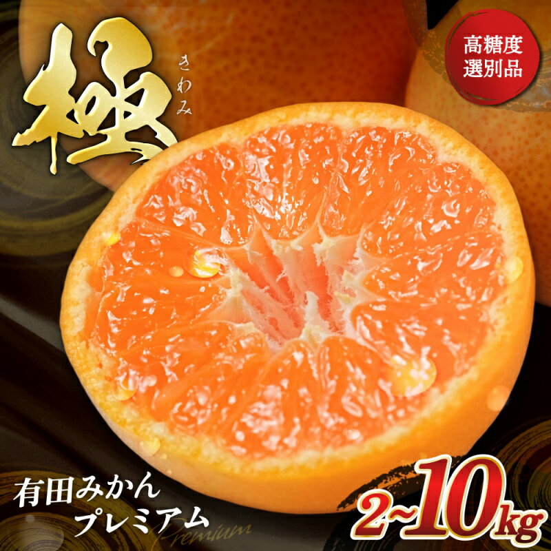 【ふるさと納税】みかん 極 有田みかん プレミアム 【選りすぐりの上位20％をお届け】 / みかん 温州みかん 蜜柑 柑橘 選べる容量 果物 フルーツ甘い 高級 秀品　2kg 3.5kg 5kg 10kg 農家直送 産地直送 送料無料 紀美野町 和歌山県