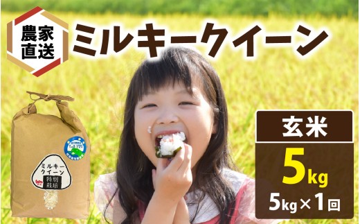 【先行予約】【 令和8年産 新米 】【農家直送】 ミルキークイーン 5kg×1袋（計5kg）玄米【2026年10月より順次発送】