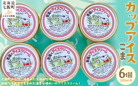 カップアイス　ゴマ 120ml×6個 NAP009