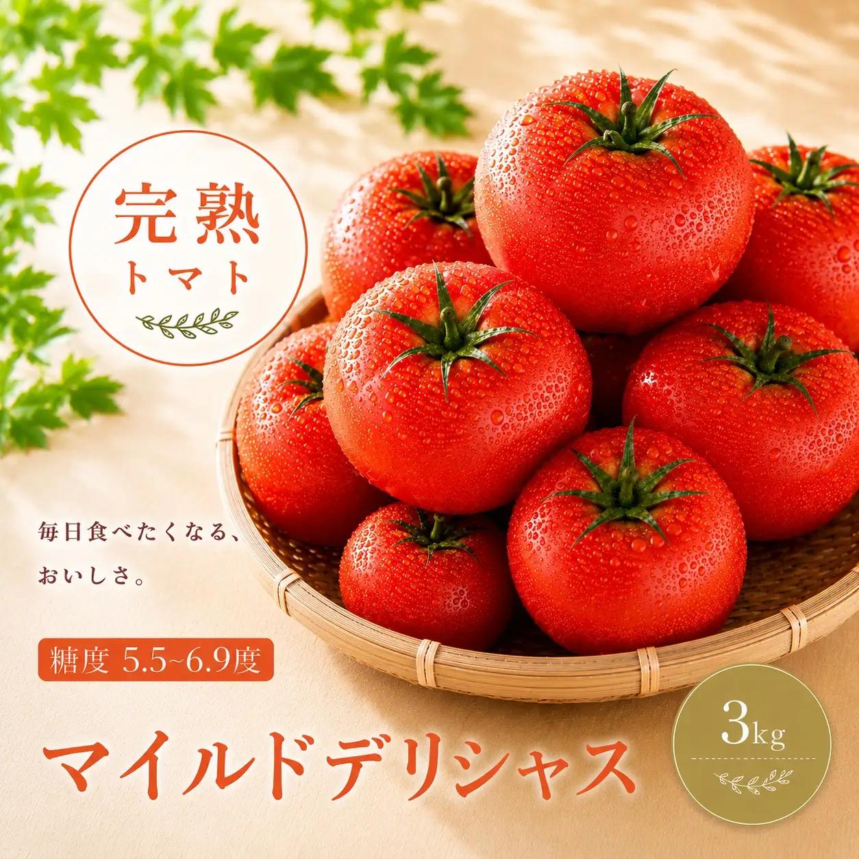 トマト マイルドデリシャス3kg とまと【delf046】