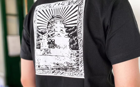 Ｔシャツ FYC 福山キャッスルシリーズ 【ブラック/XLサイズ】　Ｔシャツ 半袖 ファッション 衣類 福山城 ユニセックス 男女兼用 広島県福山市/有限会社ホルス [BAFG020]
