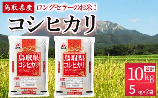 【3月発送】 鳥取県産 コシヒカリ 10kg（5kg×2袋） パールライス 精米 お米 米 こめ コメ 白米 こしひかり コシヒカリ ブランド おいしい 健康 産地直送 米10キロ