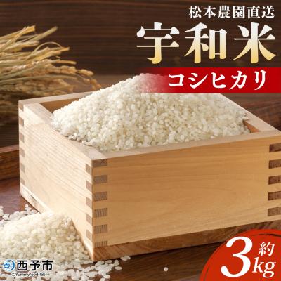 ふるさと納税 西予市 令和7年産:松本農園直送「宇和米(コシヒカリ)」3kg
