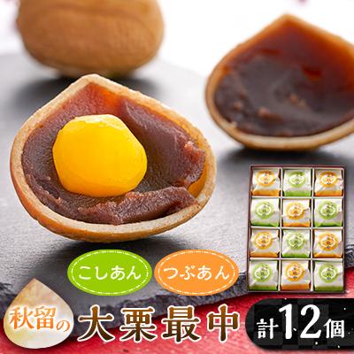ふるさと納税 あきる野市 秋留の大栗最中(12個入)【お茶ぞっぺの中島屋(あきる野の匠)】