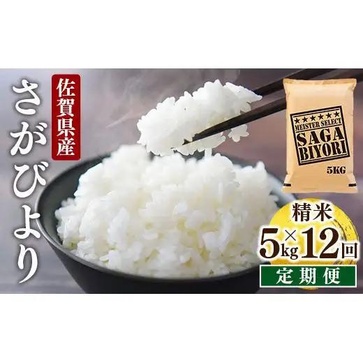 [令和7年産] ＜定期便12回＞  さがびより 白米 5kg×12回