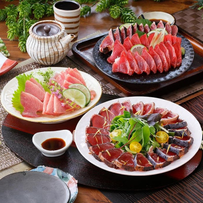 【お歳暮・のし付き】一本釣りかつおたたき 刺身 バラエティ1.8Kg　A8-37S【配送不可地域：離島】