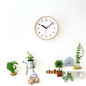 KATOMOKU plywood clock 10≪km-76NARC≫はじめての木枠電波時計【A-95】　