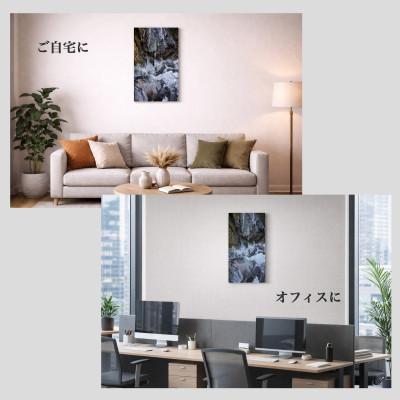 ふるさと納税 天理市 天理の風景3『 MYSTIC FREEZE 〜 白幽の滝 〜 』A4メタルグラフィックアート |  | 01