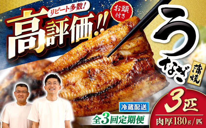 
                  【月1回3尾×3回定期便】秘伝のタレで仕上げた国産うなぎの蒲焼［CCA008］＜入口屋＞ 長崎 西海 うなぎ 鰻 ウナギ 鰻の蒲焼 冷蔵 うなぎ 国産 お取り寄せ鰻 うなぎ 土用の丑の日 お中元
                