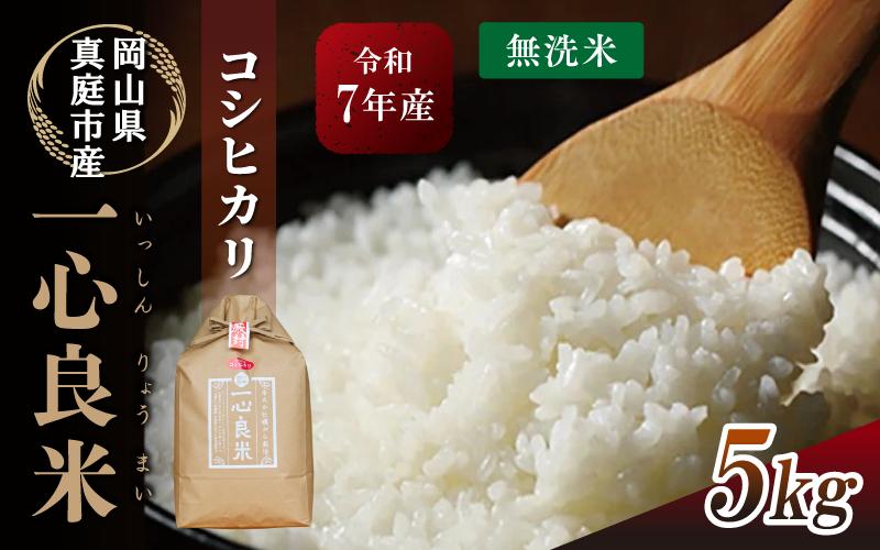
            【令和7年産】 真庭市産コシヒカリ 米ぬか 牡蠣栽培米 『 一心良米 』 無洗米 5kg / お米 いっしんりょうまい 岡山県 こしひかり 人気 ブランド 新米 2025年産 【tkns011-01-cho】
          