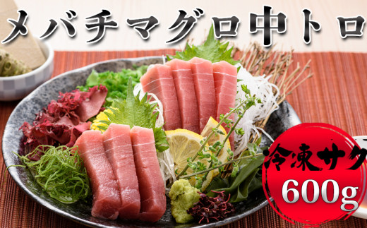【プロが厳選】メバチマグロ 中トロ 600g(冷凍・サク)[0030-0134]