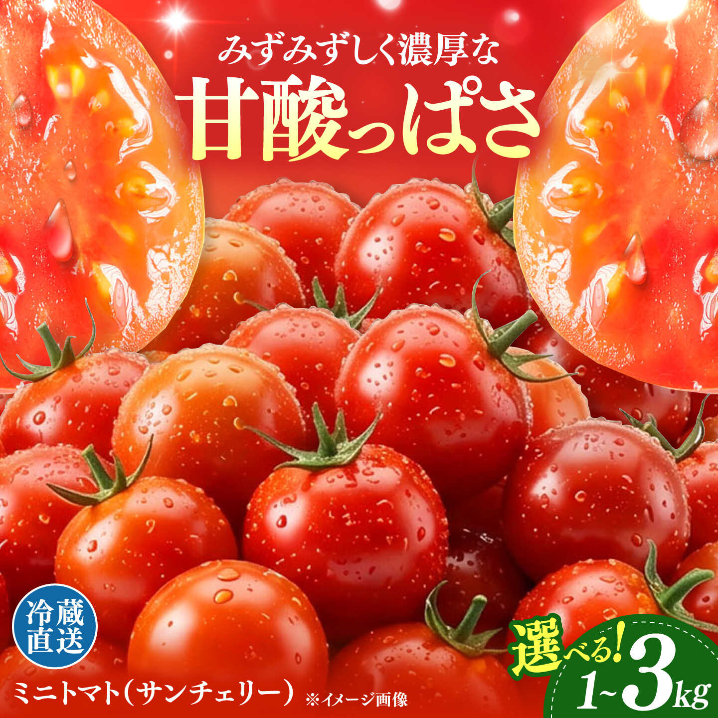 【ふるさと納税】【選べる内容量】【甘みと酸味の黄金比】 ミニトマト 1kg ～ 3kg 《対馬市》【みのり農園】 野菜 とまと[WDC001]