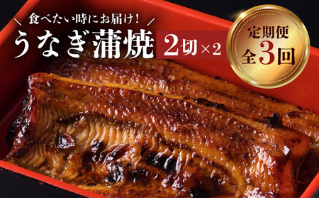 【全3回定期便】うなぎ料理専門店「松重（まつじゅう）」並/うなぎ蒲焼2切（1尾）×1パック K019-T01_a  定期 鰻 たれ