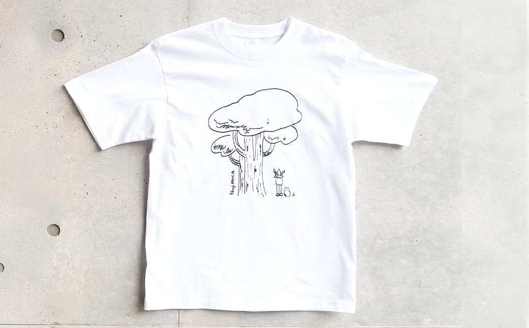 Yuichi HirakoTシャツ NagiMOCA white