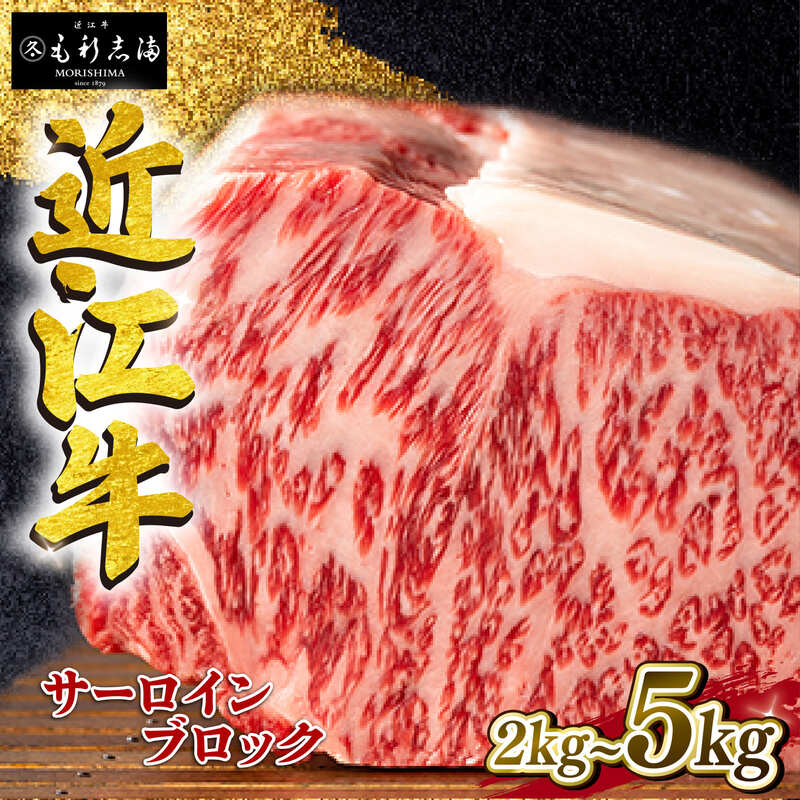 【ふるさと納税】 近江牛 サーロイン ブロック 2kg ~ 5kg A4 ~ A5 ランク 毛利志満 ( 近江牛 ブランド和牛 近江牛 牛肉 近江牛 ステーキ 国産 近江牛 人気 近江牛 神戸牛 松阪牛 に並ぶ 日本三大和牛 ふるさと納税 )