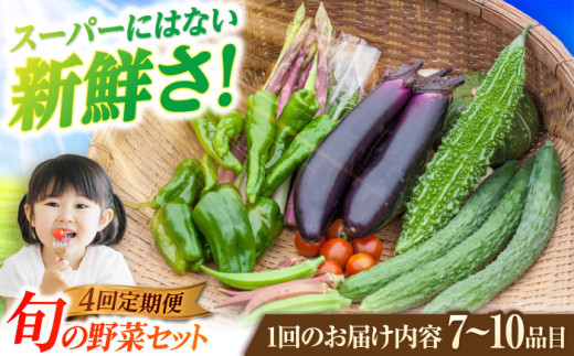 【全4回定期便】旬の野菜セット（7-10品目10kg未満） 五島市/やぁしゃ便 [PBG002] 野菜 やさい 詰め合わせ セット