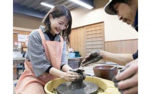 【備前焼・電動ろくろ体験】ヒダスキ焼成コース（指導あり）【体験チケット 体験券 陶芸 体験 備前焼 ご飯 茶碗 湯呑 電動 ろくろ ヒダスキ焼成 指導付き 初心者 おすすめ 人気 岡山県 夢幻庵備前焼工房】