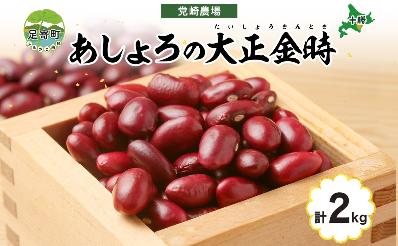 
北海道 令和5年産 大正金時 1kg×2袋 計2kg 金時豆 金時 豆 赤いんげん豆 国産 十勝 和食 煮豆 甘煮 和菓子 甘納豆 甘味 おやつ 常温 お取り寄せ 党崎農場 送料無料
