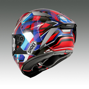 SHOEIヘルメット【X-Fifteen VALION (RED／BLUE)】L フィッティングチケット付き｜エックスフィフティーン ヴァリオン フルフェイス バイク ツーリング レーサー ショウエイ