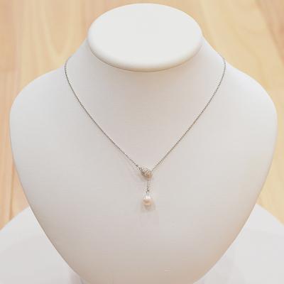 ふるさと納税 天草市 あこや真珠 ホワイトピンク 8-8.5mm 1粒 ネックレス 【雫 ジルコニア】_S101-381 |  | 01