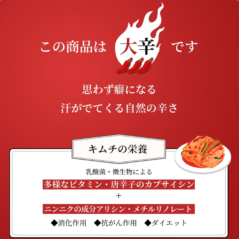【定期便】6ヵ月連続でお届け！辛党におすすめ！切れてる大辛キムチ 1kg 国産 白菜キムチ 国産 長野県 韓国屋 信州韓国屋 新鮮 健康 発酵食品 おつまみ おかず ご飯のお供 お酒のお供 韓国 白菜 キムチ
