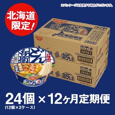 ふるさと納税 千歳市 【定期便12カ月】日清 北のどん兵衛 天ぷらうどん [北海道仕様]24個 |  | 02