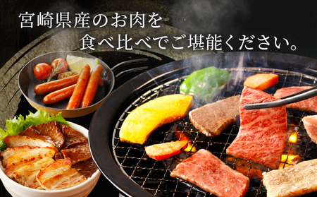 ≪4か月定期便≫黒毛和牛＆県産豚バラエティーセット(総重量3.6kg以上) 肉 牛 牛肉 おかず 国産_T030-069【人気 肉 黒毛和牛 定期便 ギフト 肉 黒毛和牛 定期便 食品 肉 黒毛和牛 