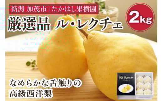 【2025年先行予約】 たかはし果樹園 謹製 新潟特産 幻の洋梨ル・レクチェ 厳選品 約2kg 《11月下旬以降配送》 果物 フルーツギフト 冬の味覚 産地直送加茂市 たかはし果樹園