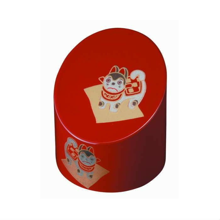 【ふるさと納税】竹形文鎮 朱 こま犬 ［YG527］ | 工芸品 クラフト 文鎮 送料無料 おすすめ 人気