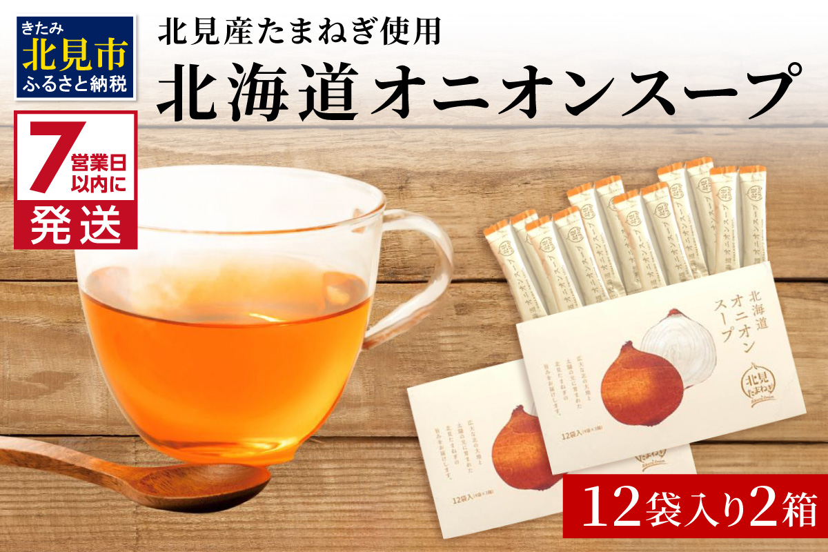 《14営業日以内に発送》大地の恵み北海道オニオンスープ 12袋×2箱 ( スープ オニオンスープ 玉葱 タマネギ たまねぎ 即席 ふるさと納税 )【125-0085】