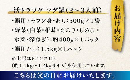 【父の日にお届け！】【長崎県産】トラフグフグ刺し・フグ鍋セット（2〜3人前）  / ふぐ 刺身 鍋 南島原市 / ながいけ[SCH072]