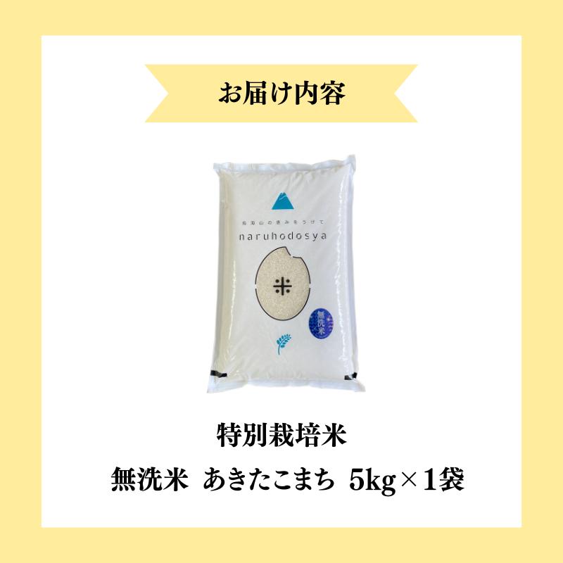 【令和7年産新米】【無洗米】特別栽培米あきたこまち5kg×1 米 コメ こめ 秋田県産 国産米
