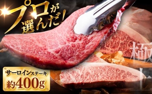 くまもと黒毛和牛「藤彩牛」サーロインステーキ 約400g /  黒毛和牛 牛肉 冷凍 肉 にく 熊本県 菊陽町 A4 A5 ランク 和牛 【株式会社フジチク】[BHAD126]