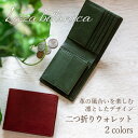 【ふるさと納税】豊岡財布 AW0404 レッザボタニカ 二つ折りウォレット（ワインレッド） / ALBAPIE 財布 サイフ メンズ レディース 本革 二つ折り