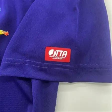 JTTA公認　卓球ユニフォーム【男女兼用(ドライ):Sサイズ】フラワー　パープル_装飾品・工芸品  洋服 _【1518842】